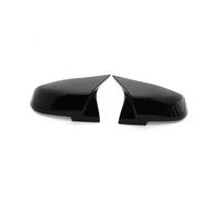 tapa del espejo retrovisor 2x Cubierta De Espejo Blanca Negra | Para BMW Para 1 2 3 3GT 4 X1 E84 M2 i3 Serie Material ABS(Bright Black)