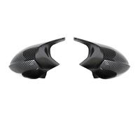 Tapa del espejo trasero con apariencia de fibra de carbono | Estilo M3 compatible con BMW Serie 1 3 E90 E91 E92 E93 E81 E82 E87 E88.(Carbon Fiber,A)
