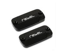 Tapa del Líquido Frenos Motocicleta Tapas Cilindro Freno Delantero CNC para Motocicleta Cubierta Depósito Líquido para Rebel 1100 Rebel 1100 CM1100 CM 1100 CMX1100 2021-2023(1 Pair Black)