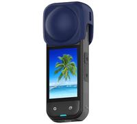 Tapa del Objetivo de la cámara para Insta360x5 Tapa Protectora de Silicona Suave Organizador Resistente a Las caídas Anti-arañazos Protector de Lente Carcasa Accesorio (Azul)