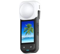 Tapa del Objetivo de la cámara para Insta360x5 Tapa Protectora de Silicona Suave Organizador Resistente a Las caídas Anti-arañazos Protector de Lente Carcasa Accesorio (Blanco)