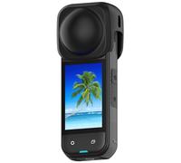 Tapa del Objetivo de la cámara para Insta360x5 Tapa Protectora de Silicona Suave Organizador Resistente a Las caídas Anti-arañazos Protector de Lente Carcasa Accesorio (Negro)