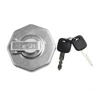 Tapa del tanque de combustible, con llave para ISUZU para elf para npr NQR 4HK1 Reemplazo directo 8-98146010-0 8-98088982-0 y Play No Assembly plástico plateado
