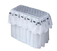 Tapa del tanque inodoro 4 piezas Universal lavable a máquina decoración de encaje a prueba polvo for la baño(Gray)
