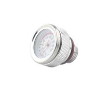 Tapa del Tanque Tapas de tanque combustible para motocicleta M20x1.5/M20x2.5/M30x1.5 con indicador temperatura del aceite, medidor Dial punteros 0-200 ℃ Tapon Deposito Combustible(M20x1.5 Silver)