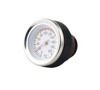 Tapa del Tanque Tapas de tanque combustible para motocicleta M20x1.5/M20x2.5/M30x1.5 con indicador temperatura del aceite, medidor Dial punteros 0-200 ℃ Tapon Deposito Combustible(M20x2.5 Black)