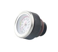 Tapa del Tanque Tapas de tanque combustible para motocicleta M20x1.5/M20x2.5/M30x1.5 con indicador temperatura del aceite, medidor Dial punteros 0-200 ℃ Tapon Deposito Combustible(M20x1.5 Black)