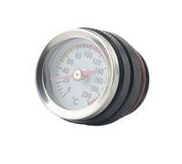 Tapa del Tanque Tapas de tanque combustible para motocicleta M20x1.5/M20x2.5/M30x1.5 con indicador temperatura del aceite, medidor Dial punteros 0-200 ℃ Tapon Deposito Combustible(M30x1.5 Black)