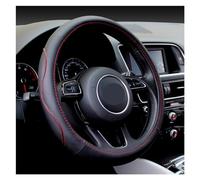 Tapa Embelle Protector Volante 1 Uds. para Hyundai Negro Gris Beige PU Protector para Volante De Coche De Microfibra 0907(Black Red)