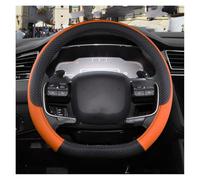Tapa Embelle Protector Volante para Citroen para C1 para C2 para C3 para C4 para C5 para C4L Protector Volante Coche PU Cuero Antideslizante Accesorios para Automóvil(D Shape Orange)