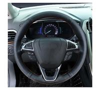 Tapa Embelle Protector Volante para Ford para Mondeo para Fusion para Edge 2013 2014 2015 2016 2017 2018 2019 2020 Protector para Volante De Coche Antideslizante De Cuero Artificial(White Thread)