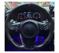 Tapa Embelle Protector Volante para Kia para Stinger 2017 2018 2019 2020, Cubierta Personalizada para Volante Coche, Volante Trenzado Antideslizante, Accesorios(White Thread)