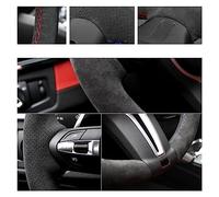 Tapa Embelle Protector Volante para para A4 para B6 2002 para A3 para 3 Radios 2000 2001 2003 Cubierta Personalizada para Volante De Coche Cuero Trenzado Cosido A Mano(Light Blue Thread)