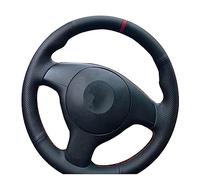 Tapa Embelle Protector Volante para para Deporte para E46 para 330i para 330Ci para E39 Cubierta Personalizada para Volante Coche Volante Trenzado(Black Thread)