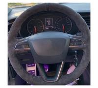 Tapa Embelle Protector Volante para Seat para Leon para 5F para Mk3 para Ibiza para 6J Accesorios Interiores De Cuero Protector para Volante Trenza(Yellow Thread)