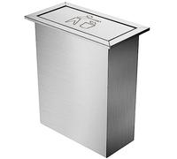 Tapa empotrada para cubo de basura, Bote De Basura Incorporado Del Acero Inoxidable La Encimera Gabinete Cocina, Cubierta Ahuecada