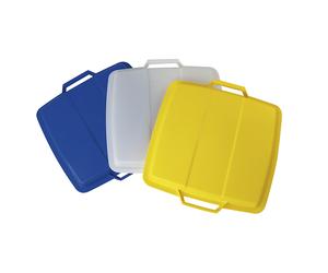 Tapa encajable, con 2 asas para una capacidad de 90 l, no fija