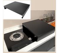tapa encimera gas Cubierta ligera para cocina de gas, placa de acero al carbono con tapete antideslizante, rejilla para cocina, fregadero, RV, estufa eléctrica(40x50x7cm/15.7x19.7x2.8in)