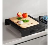 Tapa Encimera Gas, Cubiertas Multiusos para Protector Cocina Gas, Cubre Encimera, Amplia el Espacio de la Cocina, Rejillas de Cocina(Black,40x50cm/16x20in)