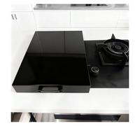 Tapa Encimera Gas Placa Cubierta Superior de Acero Inoxidable Diseño Multifuncional para Zonas de Preparación de Alimentos, Agarradores(35x45x7cm/13.78x17.72x2.76in)