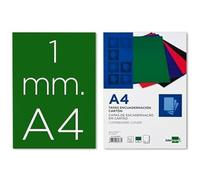Tapa encuadernacion liderpapel carton a4 1mm verde paquete de 50 unidades - TE04