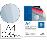 Tapa encuadernacion liderpapel polipropileno a4 0.33mm translucida paquete de 150 unidades - TE14