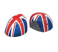 Tapa Espejo Retrovisor Coche Compatible Con MINI Para Cooper F55 5 Puertas Para Hatchback 2015-2019 Cubierta Espejo Tapa Vista Trasera Lateral Puerta Exterior Estilo Union Jack Roja Con Orificio Luz