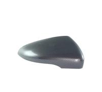 Tapa Espejo Retrovisor Compatible Con Golf Para MK6 2008 2009 2010 2011 2012 1 Par De Tapas De Espejo De Pintura De Fibra De Carbono Negra, Carcasas De Tapas Carcasa De Luz De Señal De Giro
