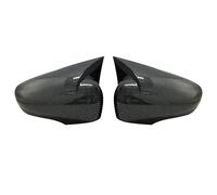 Tapa Espejo retrovisor Para Renault Para Clio 4 MK4 2 Piezas ABS Cubiertas Espejo Ala De Murciélago Plástico Tapas De Espejo Retrovisor Negro Brillante HQGQCEZEK(Carbon fiber pattern)