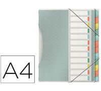 Tapa Esselte Color Ice Clasificador Polipropileno Din A4 Color Transparente 12 Separadores Colores