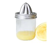 Tapa Exprimidor Mašon Jar - Acero Inoxidable Manual | Exprimidor Limón Naranja Portátil para Tarro de | Accesorios Cocina de Frutas Casa Picnics 16x8.5cm