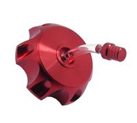 Tapa Gasolina Moto Tanque De Combustible Gas Aluminio CNC Alto Rendimiento Con Tapa Válvula Ventilación Tubo En Línea Tanque Gasolina Para Dirt Pit De 49mm(Red)