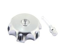 Tapa Gasolina Moto Tanque De Combustible Gas Aluminio CNC Alto Rendimiento Con Tapa Válvula Ventilación Tubo En Línea Tanque Gasolina Para Dirt Pit De 49mm(Plata)
