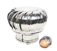 Tapa giratoria para chimenea (7,6-59,9 cm), tapa giratoria de acero inoxidable 201, cubierta protectora para tubo de estufa, ventilación de techo sin conexión eléctrica para uso en exteriores, tapa de