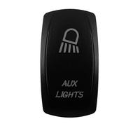 Tapa grabada con láser para interruptor basculante de salpicadero de coche, barco, yate, autobús, caravana, accesorios para coche.(Aux Lights)