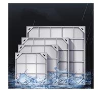 Tapa invisible de acero inoxidable y marco para tanque séptico rectangular empotrable resistente para inspección de pavimentos de entrada e inspección de metales (100 x 100 cm)