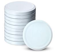 Tapa KADAX Tapas de Tarros Herméticas y Reutilizables para Conservación de Alimentos, Sellado Perfecto para Mermeladas (Set de 10: Blanco, 100 mm)