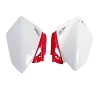 Tapa lateral UFO PLAST 2 piezas blanca para Honda CRF R 450 ccm An. 2005 - 2006