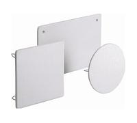 Tapa metálica para caja de 40x80 mm, con solera, ideal para cerrar y proteger componentes electrónicos y conexiones.