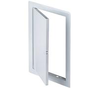 Tapa o puerta Awenta, de inspección, de chapa de acero, blanca, (15 x 15 cm)