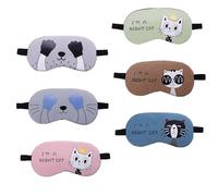Tapa Ojos Para Dormir Máscara for dormir algodón Ayuda suave ayuda for dormir Viaje Cubierta de sombra de ojos con los ojos vendados unisex Parche Ojo(6PCS)
