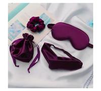 Tapa Ojos Para Dormir Silk Sleeping Mask For the Night Women Aduld Relájate Soft Nap Cover Mask Sleep Mask 4 PCS Set Health vendas de viaje moda Parche Ojo(Dark purpe L)