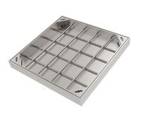 Tapa para Arqueta Cuadrada, Tapas Invisibles de Acero Inoxidable 304 para Tanque Séptico, Sumidero Terraza, Fáciles de Revisar(70x70 cm/27.6x27.6 in)