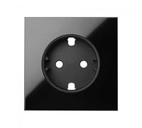 Tapa para base de enchufe Schuko negro brillo Simon 100 - negro brillante - 10000041-138