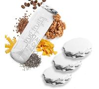 Tapa para botella de 750 ml, tarro de almacenamiento, organizador de cocina, tapa de repuesto, reutilizable, tapa de repuesto, juego de accesorios reutilizables, color blanco, 4 unidades