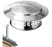 Tapa Para Chimenea - Acero Inoxidable 304, Cubierta Para Chimenea A Prueba De Herrumbre, Tapa Para Tubo De Estufa | Extractor De Aire Para Estufa Exterior, Horno, Rejillas De Ventilación, Calentador