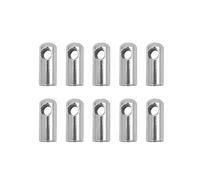Tapa para cordón de joyería 10/100 piezas de cierres acero inoxidable plateados, ganchos, tapones for los extremos del cordón, for hacer joyas(Silver 3.0mm,100pcs)