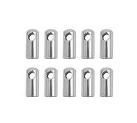 Tapa para cordón de joyería 10/100 piezas de cierres acero inoxidable plateados, ganchos, tapones for los extremos del cordón, for hacer joyas(Silver 4.0mm,10pcs)