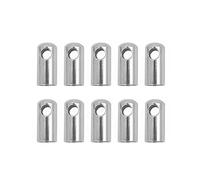 Tapa para cordón de joyería 10/100 piezas de cierres acero inoxidable plateados, ganchos, tapones for los extremos del cordón, for hacer joyas(Silver 4.5mm,100pcs)