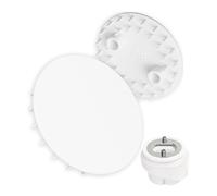 Tapa para desagüe de ducha, Ø 75 mm, compatible con el juego de desagüe Viega Domoplex, adecuado para el modelo 6930.0, ABS ASA blanco, para orificio de desagüe de plato de ducha Ø 52 mm
